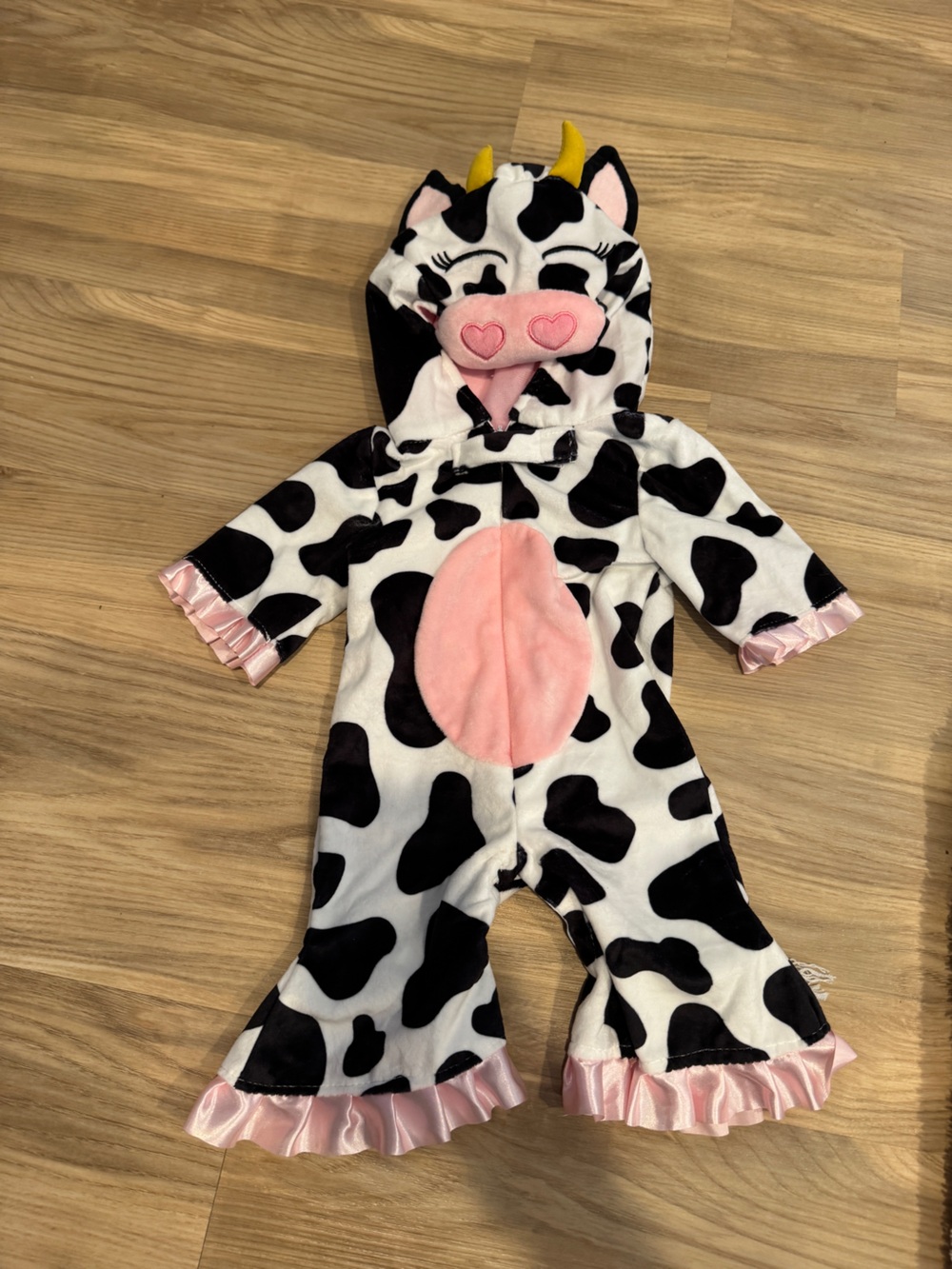 0-3 month infant cow costume